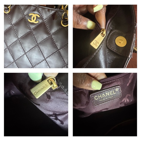 CHANEL Brown Wild Stitch Quilted Leather Tote Bag (Vintage) - Picture 8 of 12